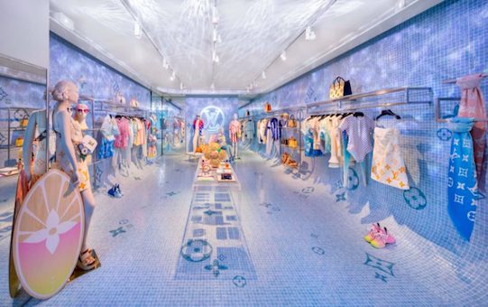 Louis Vuitton heads poolside with a SoHo pop-up, NYC - April 2021